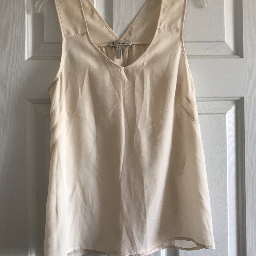 Sheer Cream/Off-White Tank Top